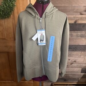 DKNY Women's Tech Ottoman Jacket Size L Utility Green